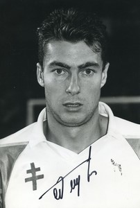 Football Soccer 1991 FC Metz Nicolas Huysman Old Studio Photo Signed
