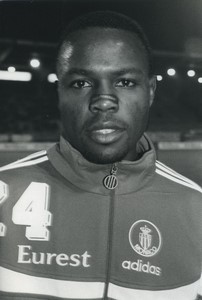 Football Soccer 1996 AS Monaco Victor Ikpeba Old Studio Photo
