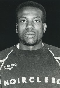 Football Soccer 1989 Olympique Lyonnais Eugène Kabongo Ngoy Old Studio Photo