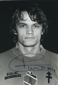 Football Soccer 1986 FC Metz Sylvain Kastendeuch Old Studio Photo Signed