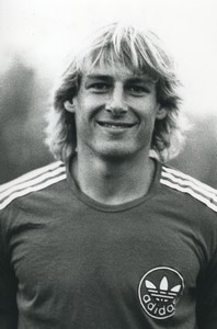 Football Soccer 1987 VfB Stuttgart Jurgen Klinsmann Old Studio Photo
