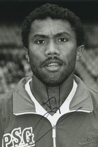 Football Soccer 1991 PSG Antoine Kombouaré Old Studio Photo Signed