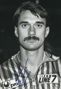 Football Soccer 1990 AJ Auxerre Kálmán Kovács Old Studio Photo Signed