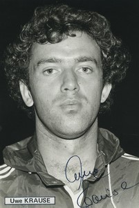 Football Soccer 1980 Stade Lavallois Uwe Krause Old Studio Photo Signed