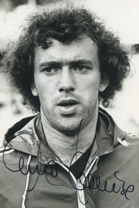 Football Soccer 1981 Stade Lavallois Uwe Krause Old Studio Photo Signed