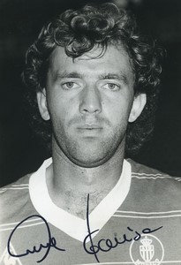 Football Soccer 1983 AS Monaco Uwe Krause Old Studio Photo Signed