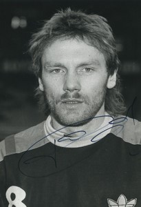 Football Soccer 1985 RC Lens Daniel Krawczyk Old Studio Photo Signed