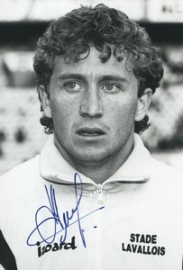Football Soccer 1988 Stade Lavallois Loïc Lambert Old Studio Photo Signed