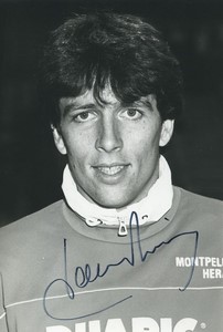 Football Soccer 1987 Montpellier HSC Thierry Laurey Old Studio Photo Signed