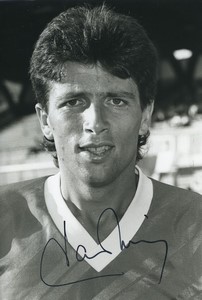 Football Soccer 1990 PSG Paris Saint Germain Thierry Laurey Studio Photo Signed