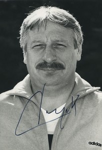 Football Soccer 1990's RC Paris? Jean-Marie Lawniczak Old Studio Photo Signed