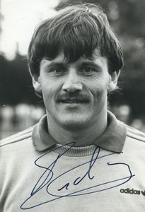 Football Soccer 1986 RC Paris Dominique Leclercq Old Studio Photo Signed