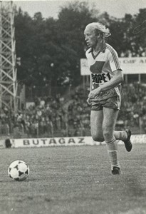 Football Soccer circa 1982 RC Lens Daniel Leclercq Old Studio Photo