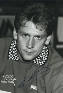 Football Soccer 1990 SM Caen Francois Lemasson Old Studio Photo Signed