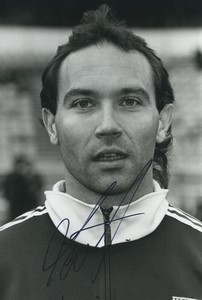 Football Soccer 1991 Montpellier HSC Jean Claude Lemoult Old Studio Photo Signed