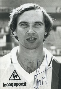 Football Soccer 1985 PSG Paris StGermain Jean Claude Lemoult Studio Photo Signed
