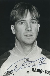 Football Soccer 1986 Toulouse FC Patrice Lestage Old Studio Photo Signed