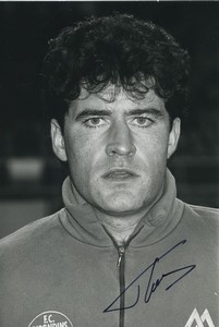 Football Soccer 1993 Girondins de Bordeaux Philippe Lucas Studio Photo Signed