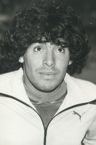 Football Soccer 1981 Boca Juniors Diego Maradona Old Studio Photo