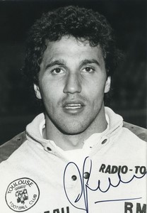 Football Soccer 1986 Toulouse FC Alberto Márcico Old Studio Photo Signed #1