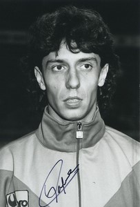 Football Soccer 1991 SC Toulon Patrice Marquet Old Studio Photo Signed