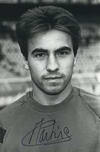 Football Soccer 1990 AS Brest Corentin Martins Old Studio Photo Signed