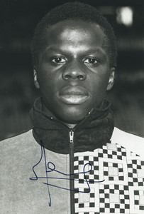 Football Soccer 1990 AS Saint-Étienne Etienne Mendy Old Studio Photo Signed