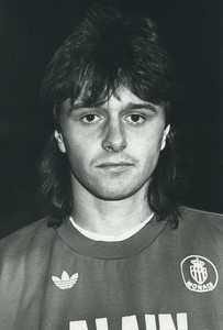 Football Soccer 1987 AS Monaco Christophe Métais Old Studio Photo