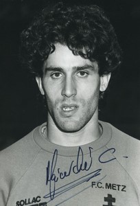Football Soccer 1986 FC Metz Carmelo Micciche Old Studio Photo Signed