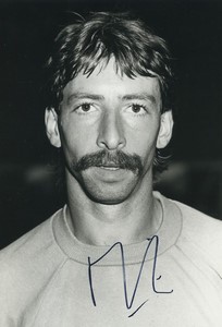 Football Soccer 1986 Stade lavallois Jean-Marc Miton Old Studio Photo Signed