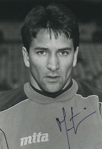 Football Soccer 1988 S.M. Caen Philippe Montanier Old Studio Photo Signed