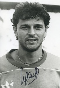 Football Soccer 1990 AS Nancy-Lorraine Marco Morgante Old Studio Photo Signed