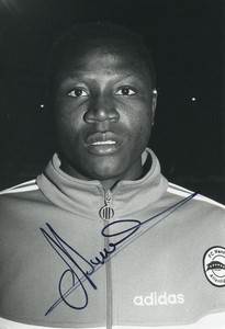 Football Soccer 1996 F.C. Nantes Japhet N'Doram Old Studio Photo Signed