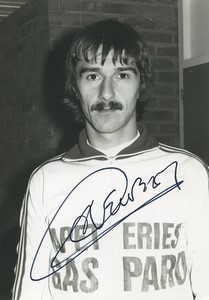 Football Soccer 1976 US Valenciennes-Anzin	 Pierre Neuber Studio Photo Signed