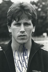 Football Soccer 1987 Racing Club Paris Pascal Olmeta Old Studio Photo Signed
