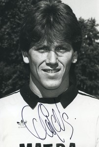Football Soccer 1987 Matra Racing Paris Pascal Olmeta Old Studio Photo Signed