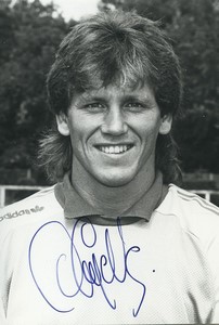 Football Soccer 1989 Matra Racing Paris Pascal Olmeta Old Studio Photo Signed
