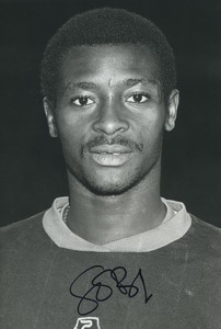 Football Soccer 1987 Stade lavallois François Omam-Biyik Old Studio Photo Signed