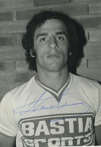 Football Soccer 1970's SC Bastia Charles Orlanducci Old Studio Photo Signed