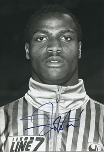 Football Soccer 1990 AJ Auxerre Didier Otokoré Old Studio Photo Signed