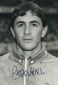Football Soccer 1985 SC Bastia Michel Padovani Old Studio Photo Signed