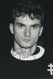 Football Soccer 1986 F.C. Metz Thierry Pauk Old Studio Photo Signed