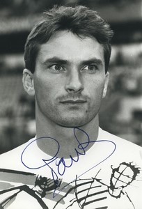Football Soccer 1989 F.C. Metz Thierry Pauk Old Studio Photo Signed