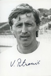 Football Soccer 1985 Stade brestois Vladimir Petrović Old Studio Photo Signed