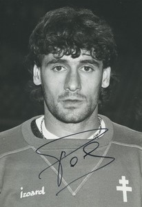 Football Soccer 1987 FC Metz Frédéric Pons Old Studio Photo Signed