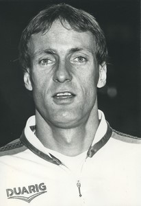 Football Soccer 1989 AS Cannes Jan Poortvliet Old Studio Photo