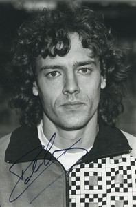Football Soccer 1990 AS Saint-Étienne Yvon Pouliquen Old Studio Photo Signed