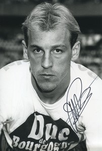 Football Soccer 1991 AJ Auxerre William Prunier Old Studio Photo Signed