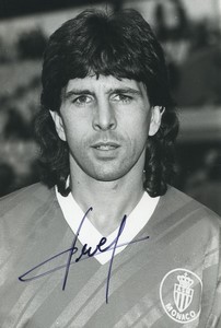 Football Soccer 1981 AS Monaco Claude Puel Old Studio Photo Signed