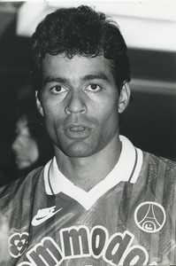 Football Soccer 1993 PSG Paris Saint Germain Raí Old Studio Photo